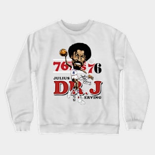 DR. J Julius Erving Philadelphia 76ers Sixers N.B.A Basketball Team 2 Crewneck Sweatshirt